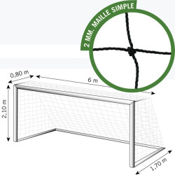 Filets foot à 7 - Maille simple 145 mm - La paire 2