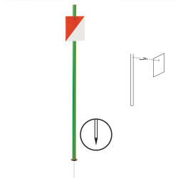 Piquet d'orientation à planter pour balise de contrôle