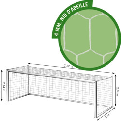 Filets foot à 11 - Buts européens - Nid d'abeilles - La paire 2