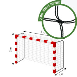Filets pour buts de handball - Maille double 2 x 2 mm 2
