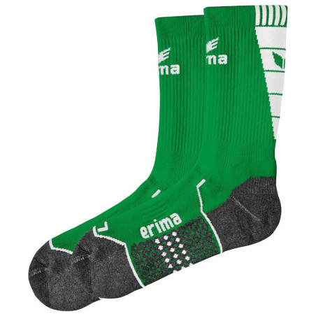 Chaussettes d'entrainement ERIMA, couleur émeraude et blanc