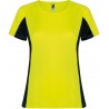 Tee Shirt Shanghai femme coloris jaune fluo/noir