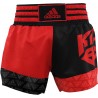 Short de boxe Kick Boxing Adidas ultra léger noir/rouge