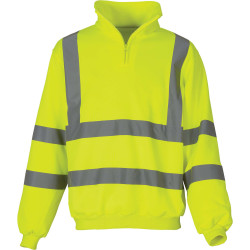 Sweat 1/4 zip haute visibilité pour Stadier
