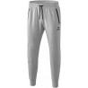 Pantalon sweat Erima Essential, couleur gris clair chiné et noir, de face