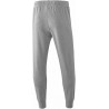 Pantalon sweat Erima Essential, couleur gris clair chiné et noir, de dos