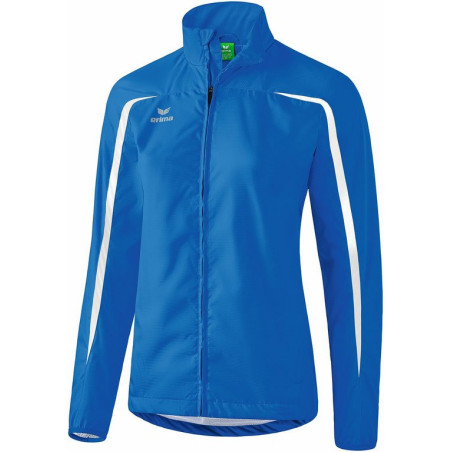 Veste Running Erima Femme, couleur bleu roi et blanc