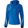 Veste Softshell Fonction ERIMA Femme, couleur bleu roi et blanc, de face