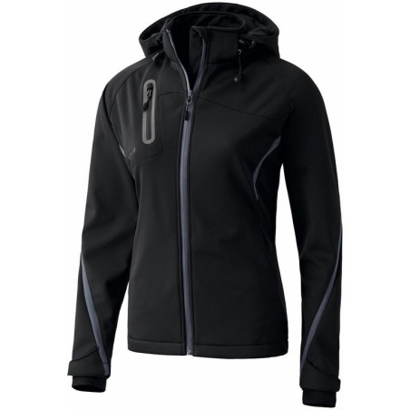 Veste Softshell Fonction ERIMA Femme, couleur noir et anthracite, de face