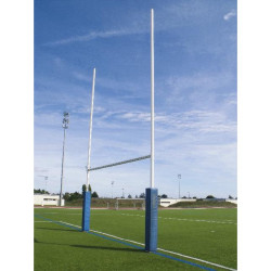 Paire de buts de rugby en aluminium - Avec charnières