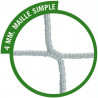 Filets pour buts de handball compétition - Maille simple 100 mm sans noeuds - blanc