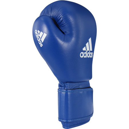 Gants de boxe Adidas Compétition AIBA bleu/blanc main droite