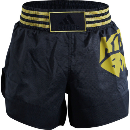 Short de boxe Kick Boxing Adidas ultra léger noir/or