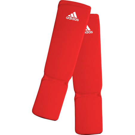 Protège-tibia et pied Adidas rouge