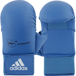 Mitaines de karaté Adidas WKF avec pouce coloris bleu