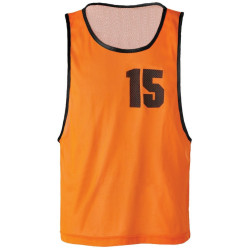 Lot de 5 Chasubles Numérotées de 11 à 15 orange