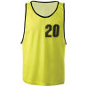 Lot de 5 Chasubles Numérotées de 16 à 20 jaune