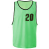 Lot de 5 Chasubles Numérotées de 16 à 20 vert