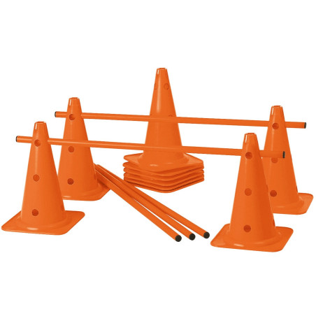 Lot de 5 mini-haies Cônes 40 cm coloris orange