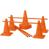 Lot de 5 mini-haies Cônes 40 cm coloris orange