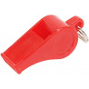 Sifflet à bille en plastique coloris rouge