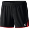 Short Erima 5 Cubes femme, couleur noir et rouge
