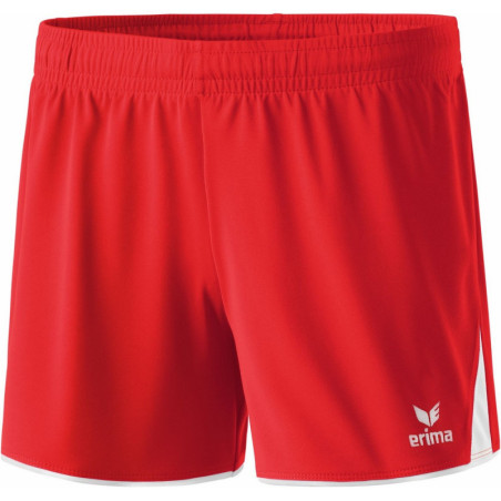 Short Erima 5 Cubes femme, couleur rouge et blanc