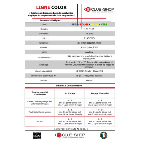 Peinture Traçage Couleur Foot Rugby – Bleu, Rouge… | CLUB-SHOP.fr