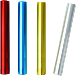 Bâton De Relais En PVC - Longueur 30 Cm, Diamètre 38 Mm - Couleur Rouge - Normes IAAF