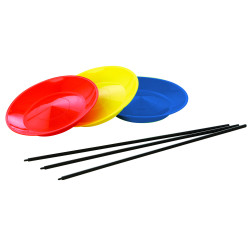 Assiette de jonglerie, avec bâton en PVC