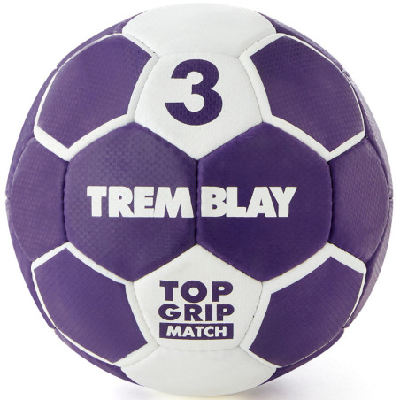 Ballon Top Grip 2ème génération, taille 3, violet et blanc.