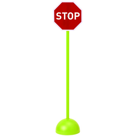 Lot de 9 panneaux routiers avec support
