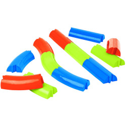 Lot de 12 poutres d'équilibre droites et courbes