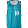 Chasubles bleu numérotée 10, de face