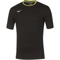 Tee-shirt MIZUNO, coloris noir et jaune fluo