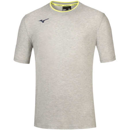 Tee-shirt MIZUNO, coloris gris et jaune fluo