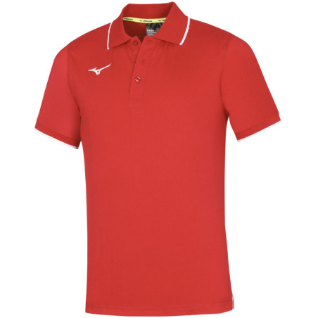 Polo MIZUNO, coloris rouge et blanc