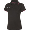 Polo MIZUNO Femme, coloris noir et rose fluo