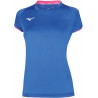 Tee-shirt MIZUNO Core Femme, coloris bleu roi et rose fluo