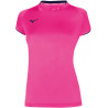 Tee-shirt MIZUNO Core Femme, coloris rose fluo et marine