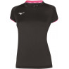 Tee-shirt MIZUNO Core Femme, coloris noir et sose fluo