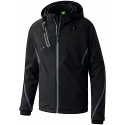 Veste softshell ERIMA Fonction, couleur noir et anthracite, de face