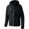 Veste softshell ERIMA Fonction, couleur noir et anthracite, de face
