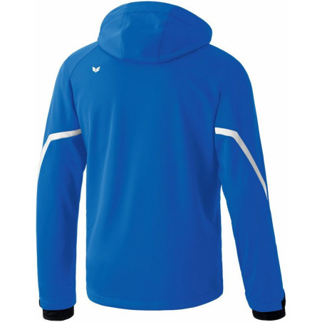 Veste softshell ERIMA Fonction, couleur bleu roi et blanc, de dos