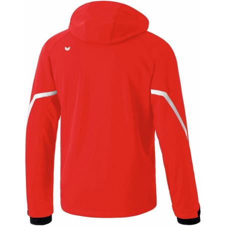 Veste softshell ERIMA Fonction, couleur rouge et blanc, de dos