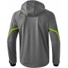 Veste softshell ERIMA Fonction, couleur gris chiné et vert gecko, de dos
