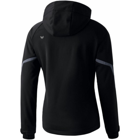 Veste Softshell Fonction ERIMA Femme, couleur noir et anthracite, de dos