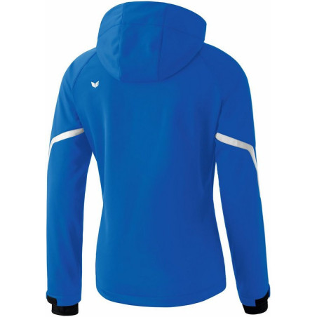 Veste Softshell Fonction ERIMA Femme, couleur bleu roi et blanc, de dos