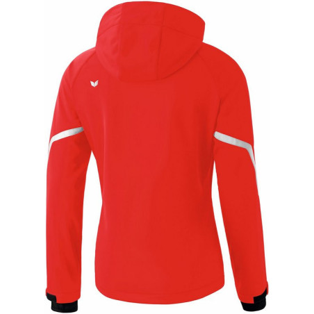 Veste Softshell Fonction ERIMA Femme, couleur rouge et blanc, de dos