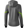 Veste Softshell Fonction ERIMA Femme, couleur gris foncé et vert gecko, de dos